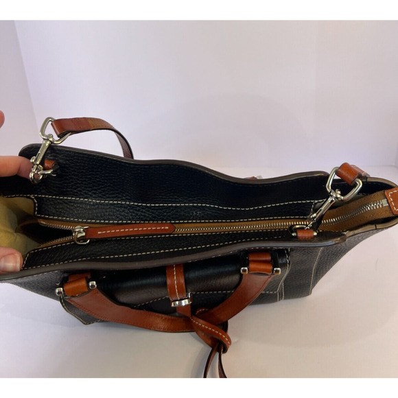 Dooney Bourke East West Cambridge shopper tote Satchel Midnight Navy Blue GUC - Picture 4 of 16